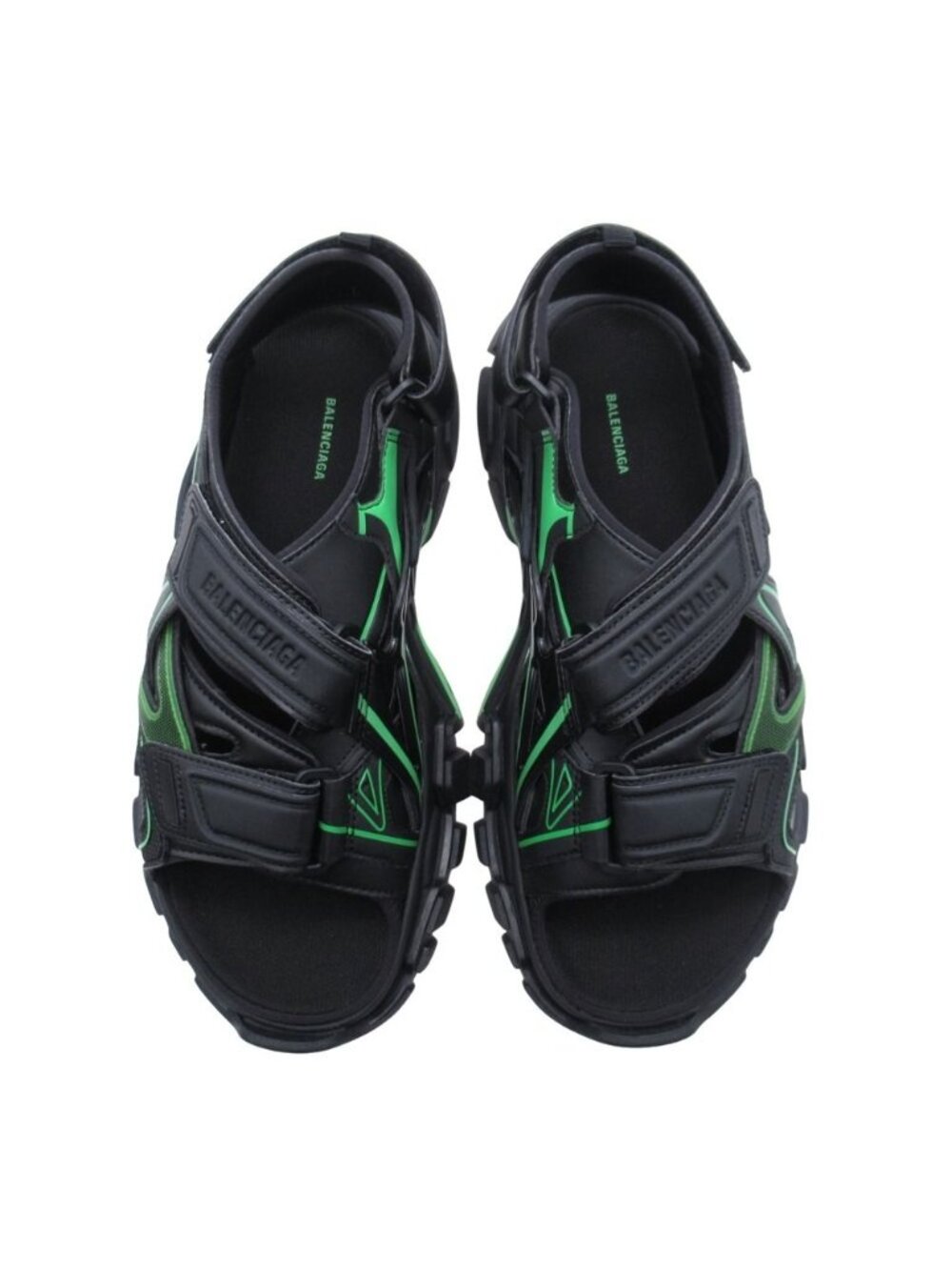 Balenciaga Track Sandal Shoes 43 Black Green - Picture 2 of 9